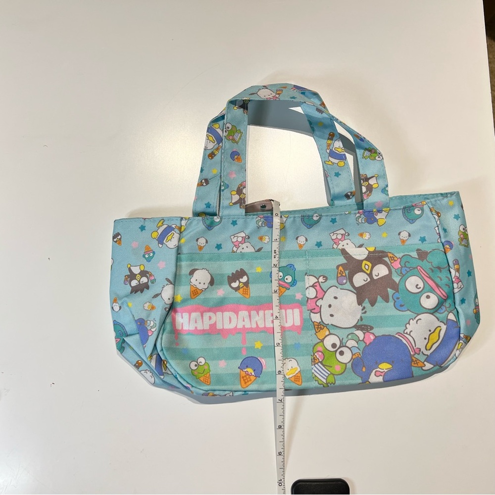 New Rare Sanrio Boy Family HAPIDANEUI Light Blue Character Canvas Tote